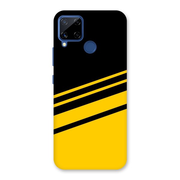 Slant Yellow Stripes Back Case for Realme C12