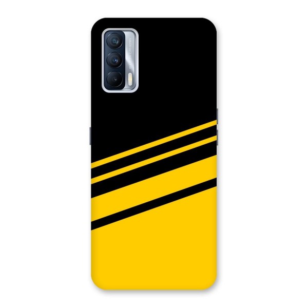 Slant Yellow Stripes Back Case for Realme X7