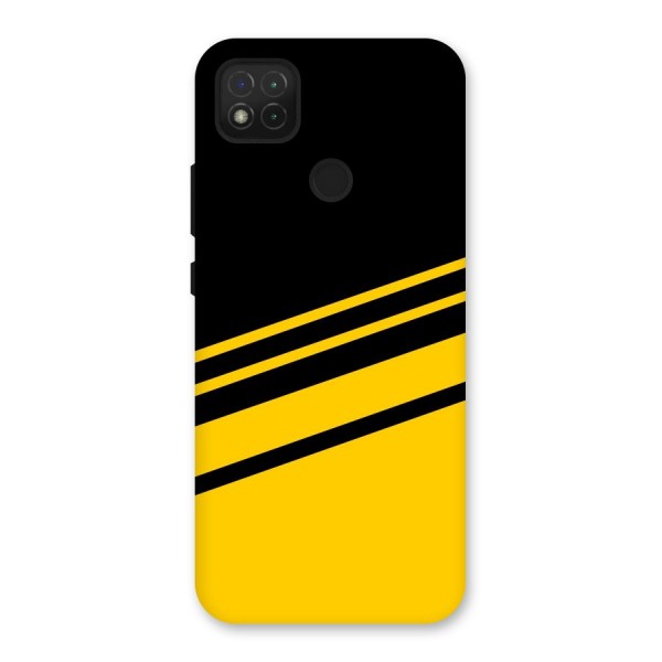 Slant Yellow Stripes Back Case for Redmi 9C