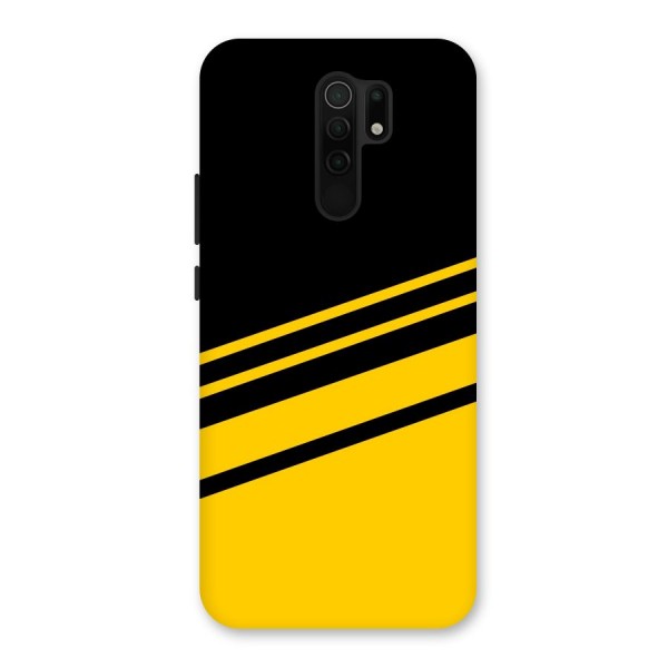 Slant Yellow Stripes Back Case for Redmi 9 Prime