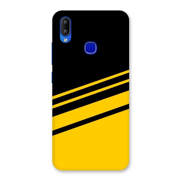 Slant Yellow Stripes Back Case for Vivo Y91