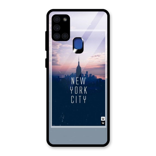 Sleepless City Glass Back Case for Galaxy A21s