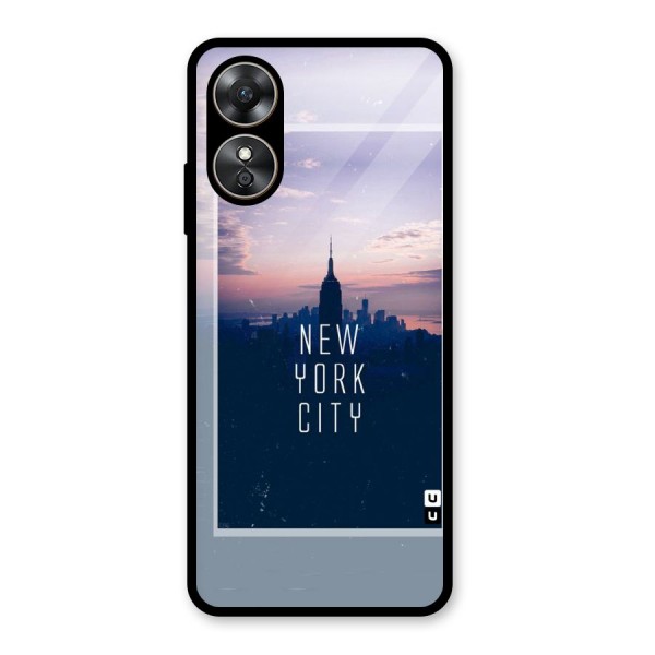 Sleepless City Glass Back Case for Oppo A17