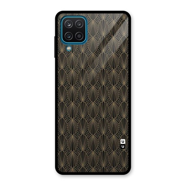 Small Hills Lines Glass Back Case for Galaxy A12