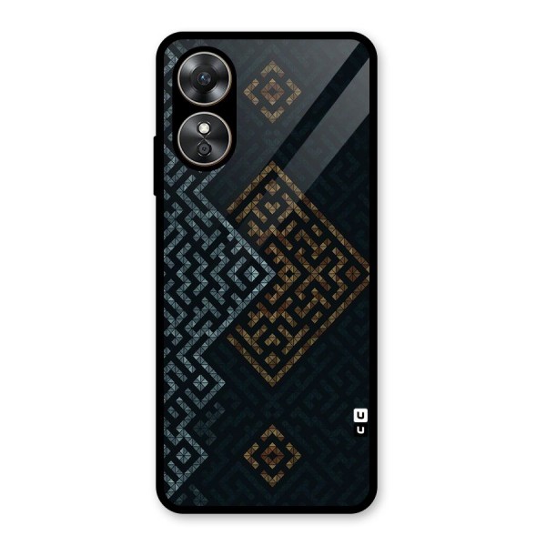 Smart Maze Glass Back Case for Oppo A17