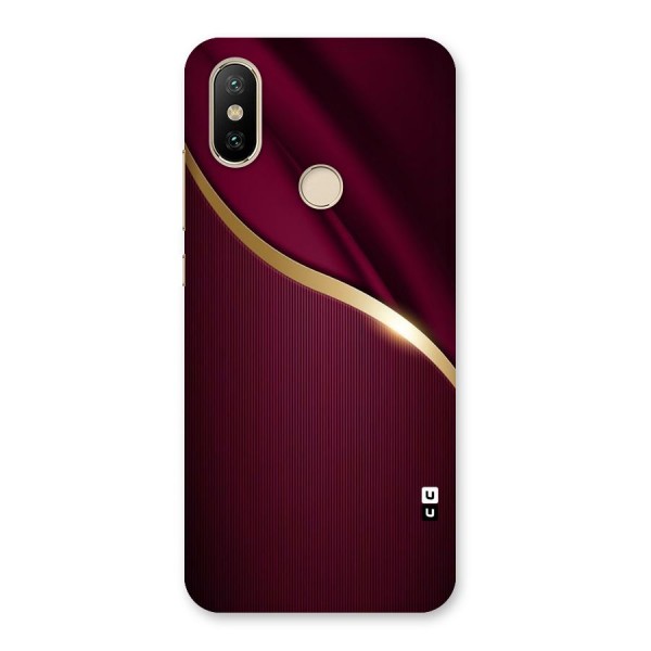 Smooth Maroon Back Case for Mi A2