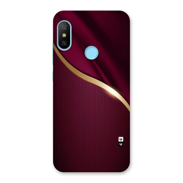 Smooth Maroon Back Case for Redmi 6 Pro