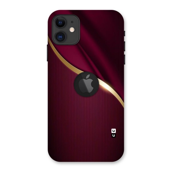 Smooth Maroon Back Case for iPhone 11 Logo Cut