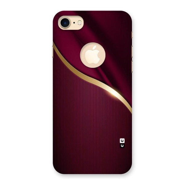 Smooth Maroon Back Case for iPhone 8 Logo Cut