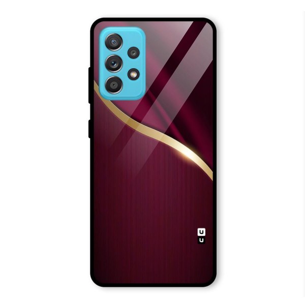 Smooth Maroon Glass Back Case for Galaxy A52s 5G