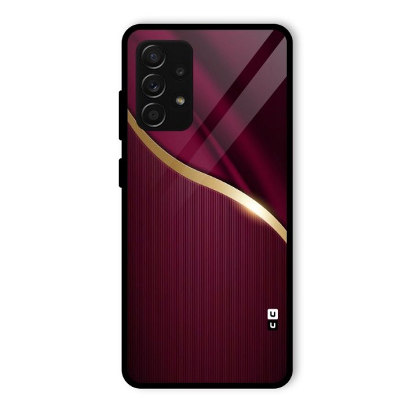 Smooth Maroon Glass Back Case for Galaxy A53 5G