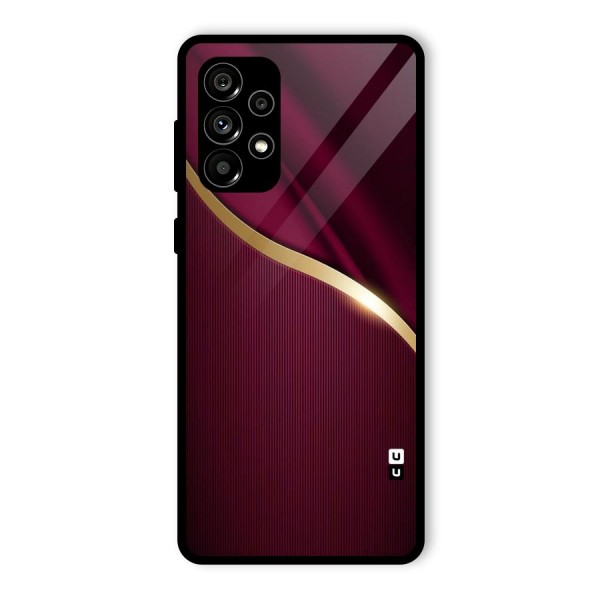 Smooth Maroon Glass Back Case for Galaxy A73 5G