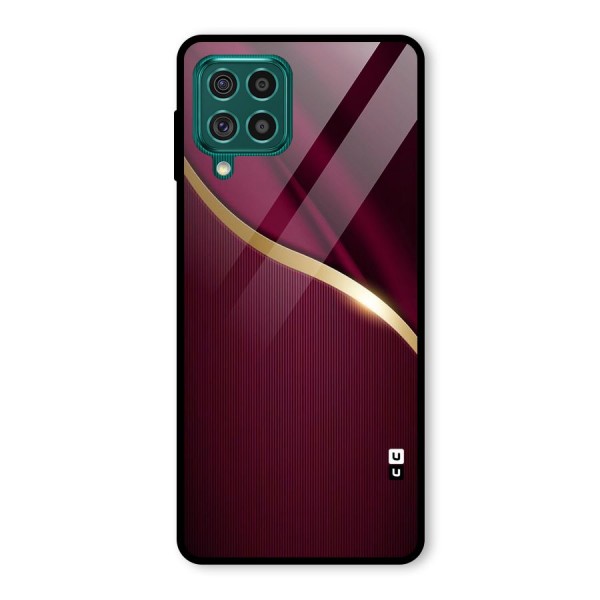 Smooth Maroon Glass Back Case for Galaxy F62