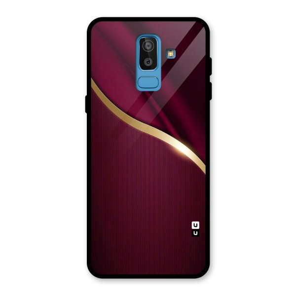 Smooth Maroon Glass Back Case for Galaxy J8