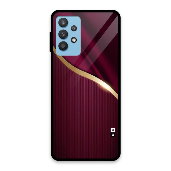 Smooth Maroon Glass Back Case for Galaxy M32 5G