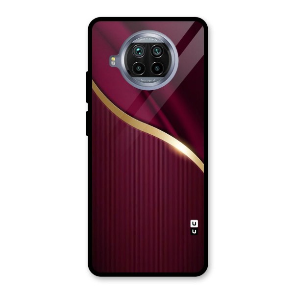 Smooth Maroon Glass Back Case for Mi 10i