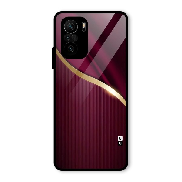 Smooth Maroon Glass Back Case for Mi 11X Pro