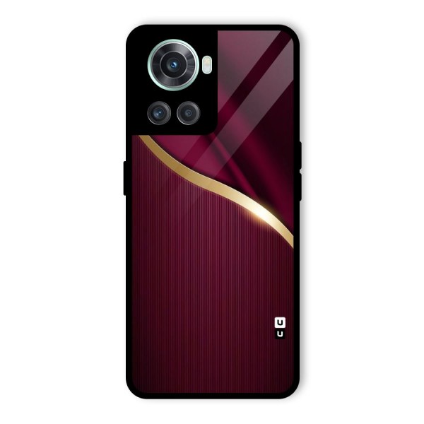 Smooth Maroon Glass Back Case for OnePlus 10R