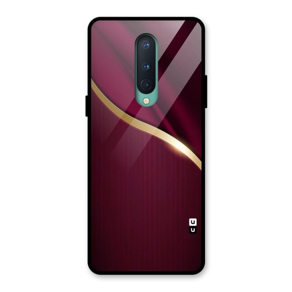 Smooth Maroon Glass Back Case for OnePlus 8