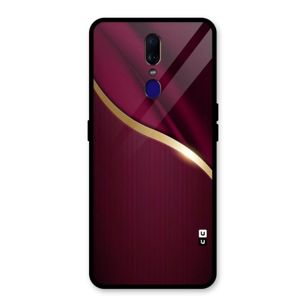 Smooth Maroon Glass Back Case for Oppo F11