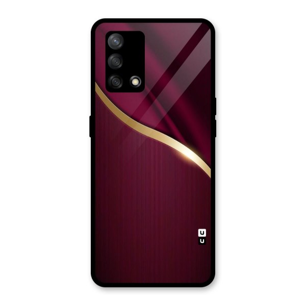 Smooth Maroon Glass Back Case for Oppo F19