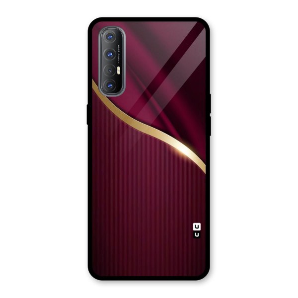 Smooth Maroon Glass Back Case for Oppo Reno3 Pro