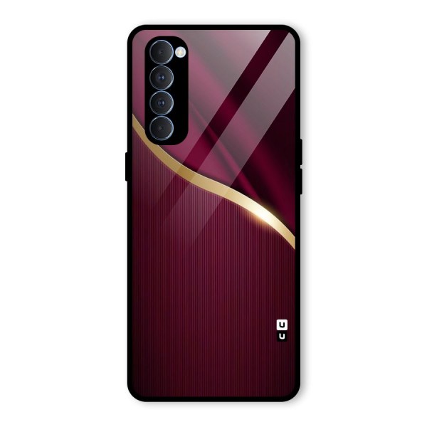 Smooth Maroon Glass Back Case for Oppo Reno4 Pro