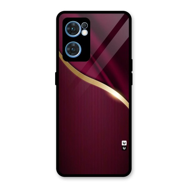 Smooth Maroon Glass Back Case for Oppo Reno7 5G