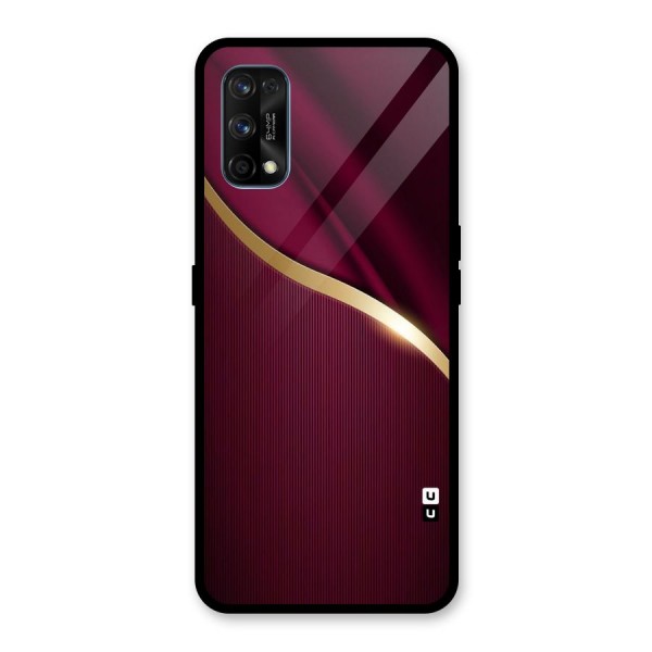 Smooth Maroon Glass Back Case for Realme 7 Pro