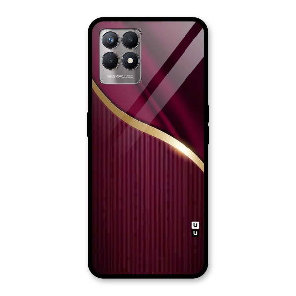 Smooth Maroon Glass Back Case for Realme 8i