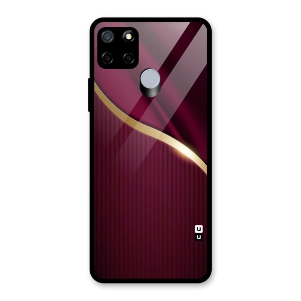 Smooth Maroon Glass Back Case for Realme C12