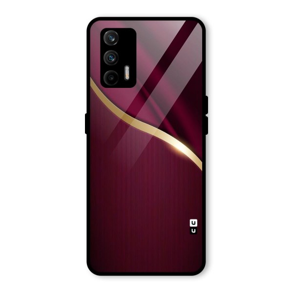 Smooth Maroon Glass Back Case for Realme GT 5G