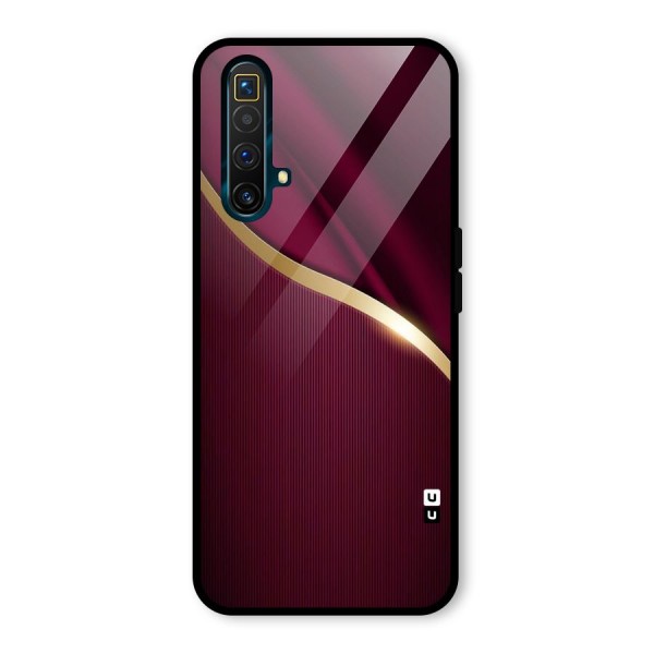 Smooth Maroon Glass Back Case for Realme X3 SuperZoom