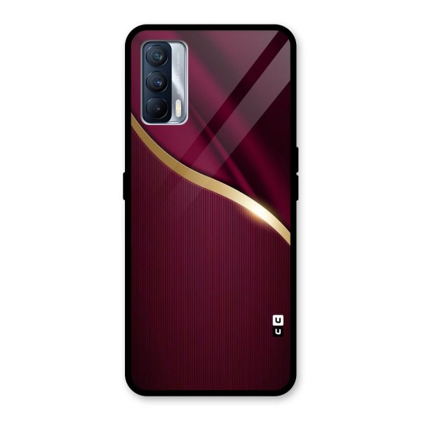 Smooth Maroon Glass Back Case for Realme X7