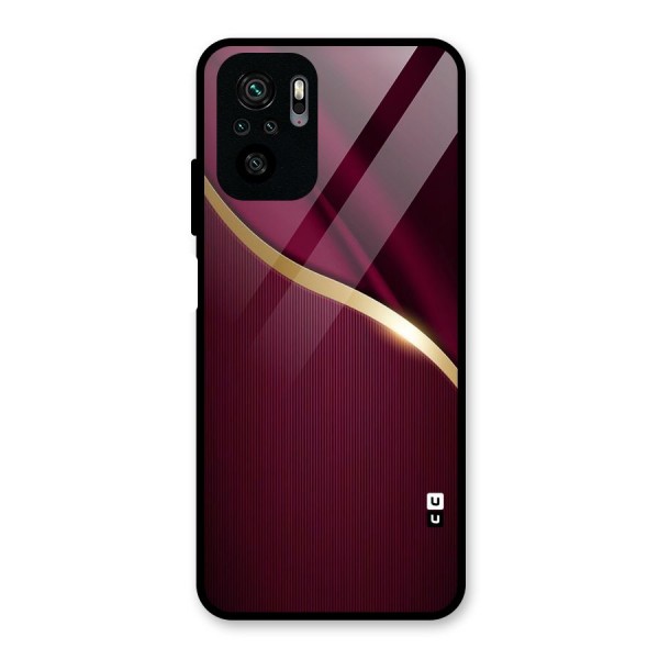 Smooth Maroon Glass Back Case for Redmi Note 10