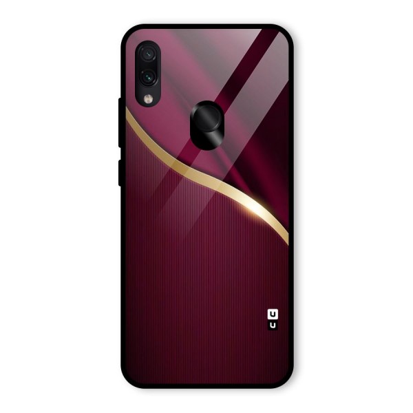 Smooth Maroon Glass Back Case for Redmi Note 7