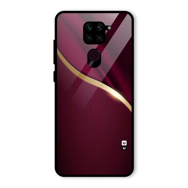 Smooth Maroon Glass Back Case for Redmi Note 9