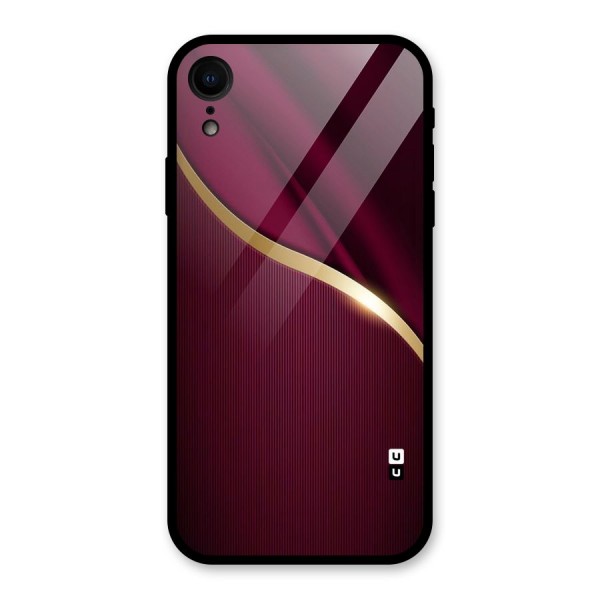 Smooth Maroon Glass Back Case for XR