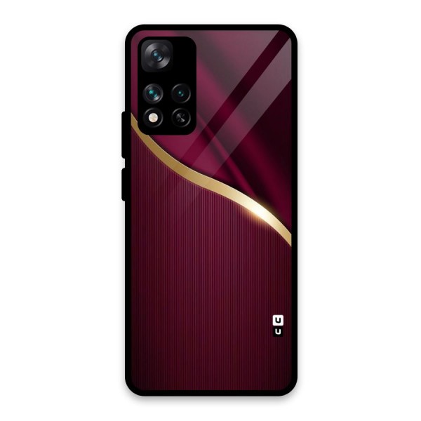 Smooth Maroon Glass Back Case for Xiaomi 11i HyperCharge 5G