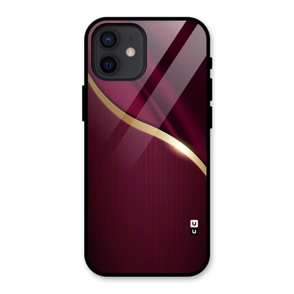 Smooth Maroon Glass Back Case for iPhone 12