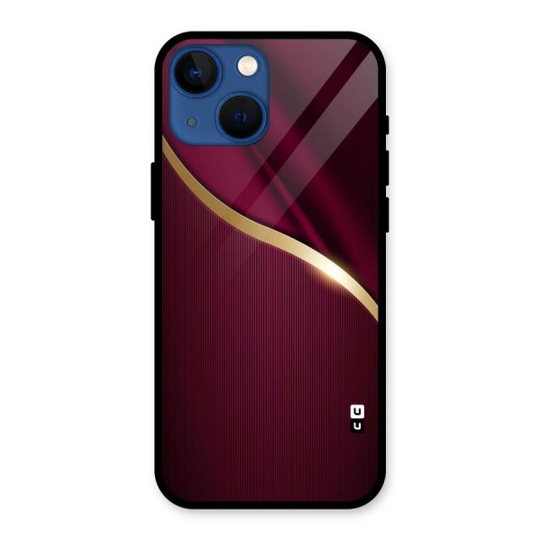 Smooth Maroon Glass Back Case for iPhone 13 Mini