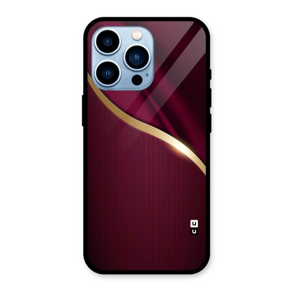 Smooth Maroon Glass Back Case for iPhone 13 Pro