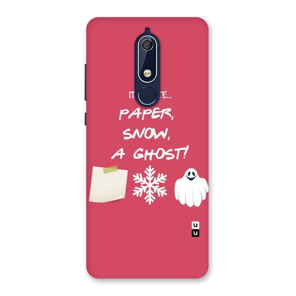 Snow Paper Back Case for Nokia 5.1