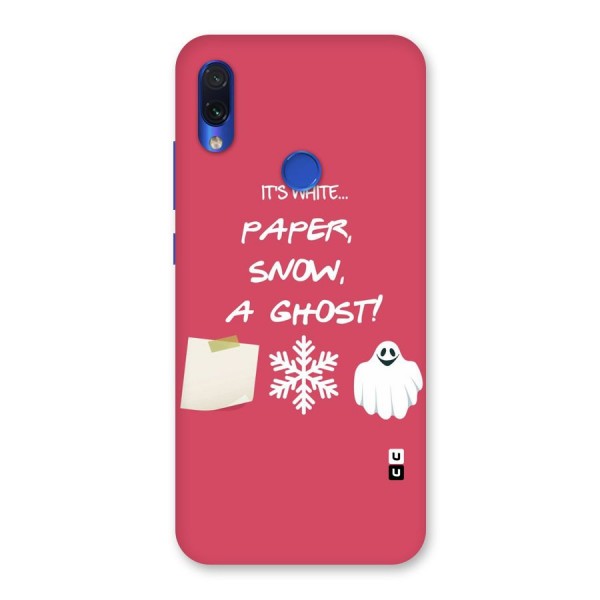 Snow Paper Back Case for Redmi Note 7