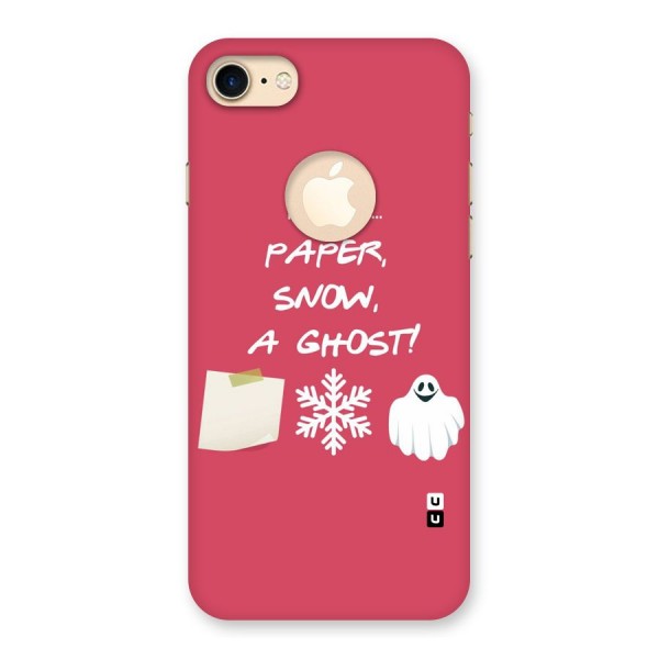 Snow Paper Back Case for iPhone 8 Logo Cut