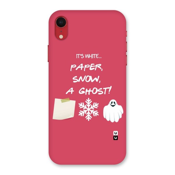 Snow Paper Back Case for iPhone XR