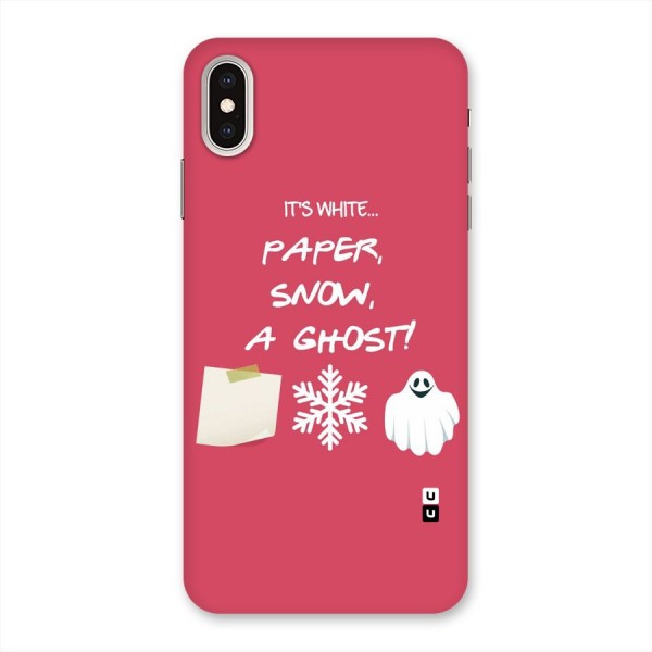 Snow Paper Back Case for iPhone XS Max