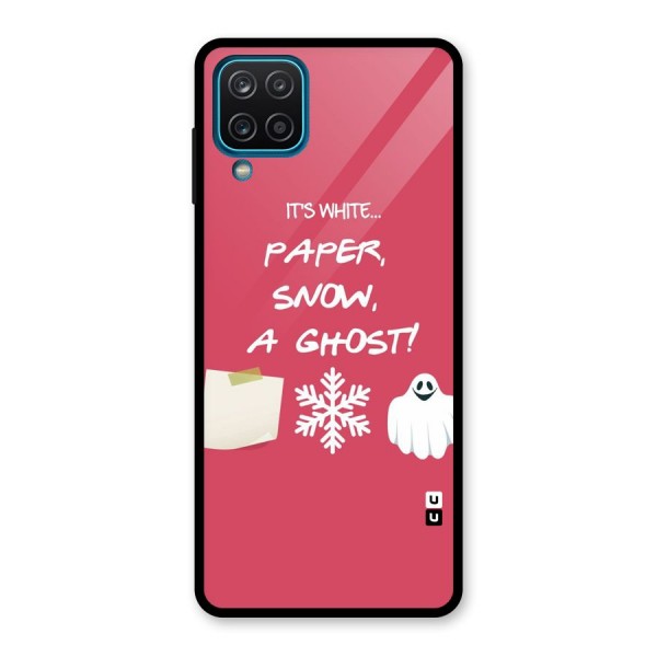 Snow Paper Glass Back Case for Galaxy A12