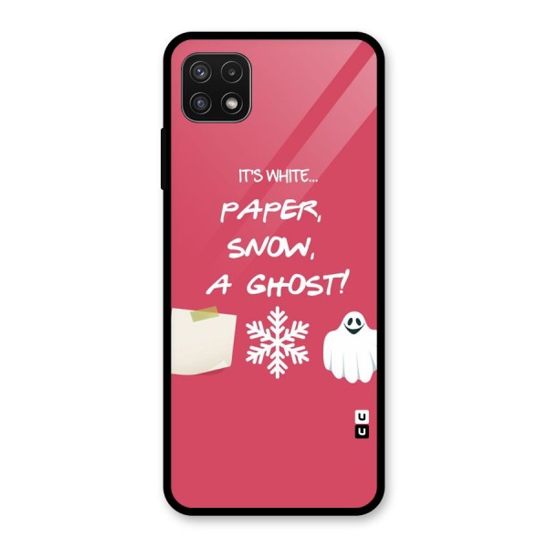 Snow Paper Glass Back Case for Galaxy A22 5G