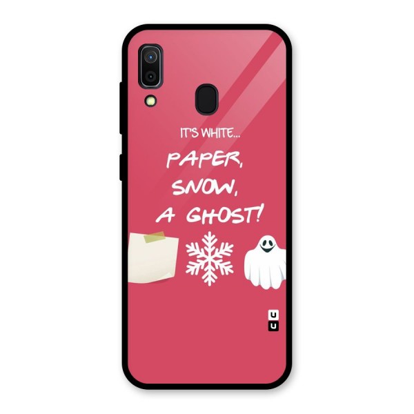 Snow Paper Glass Back Case for Galaxy A30